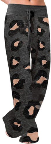 X-Image Women'S Comfy Pajamas Drawstring Stretch Floral Print Long Wide Leg Lounge Pants