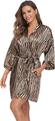 Women'S Satin Kimono Robes Bridesmaid Wedding Robes Silky Bathrobes Summer Loungewear