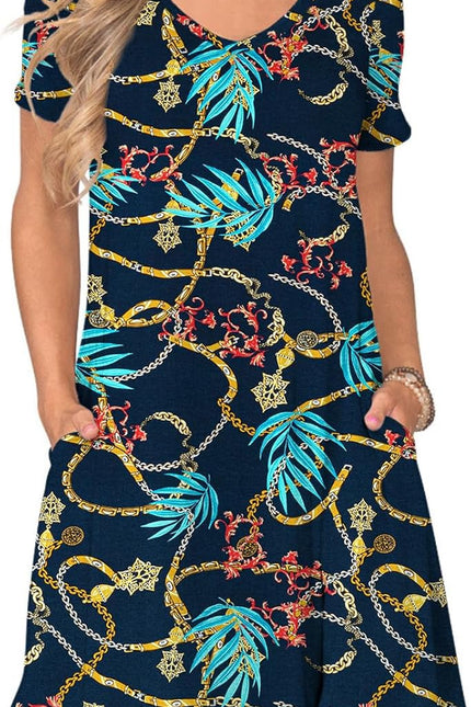 Women'S Casual T Shirt Dress Summer Short Sleeve Swing Dresses with Pockets