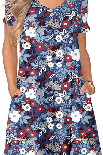 Women'S Casual T Shirt Dress Summer Short Sleeve Swing Dresses with Pockets