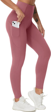 Dragon Fit High Waist Yoga Leggings with 3 Pockets,Tummy Control Workout Running 4 Way Stretch Yoga Pants