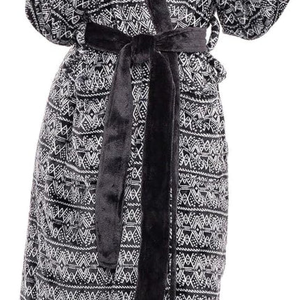 Alexander Del Rossa Plush Fleece Robe for Women, Long Hooded Bathrobe with Hood, plus Size