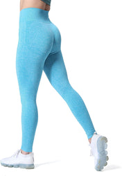 Aoxjox Women'S High Waist Workout Gym Vital Seamless Leggings Yoga Pants