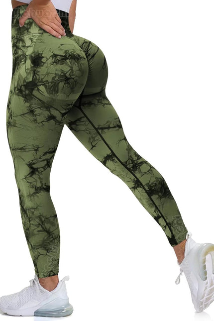 MOHUACHI High Waisted Leggings for Women Tummy Control Butt Lifting Yoga Pants Workout Compression Tights