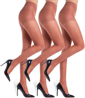 Breathable sheer tights with reinforced toe for open-toe heels