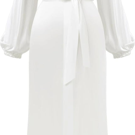 PRODESIGN Satin Kimono Robe Women Long Silky Kimono Bathrobe Sleepwear Wedding Bridesmaid Robe