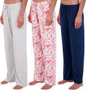 Real Essentials 3 Pack: Women’S Ultra-Soft Comfy Pajama Lounge Pants Sleepwear (Available in plus Size)