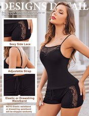 Avidlove Women Sleepwear Lace Pajamas Set Shorts Nightwear Camisole Short Sets
