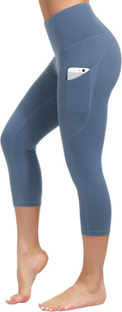 Dragon Fit High Waist Yoga Leggings with 3 Pockets,Tummy Control Workout Running 4 Way Stretch Yoga Pants