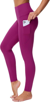 Dragon Fit High Waist Yoga Leggings with 3 Pockets,Tummy Control Workout Running 4 Way Stretch Yoga Pants