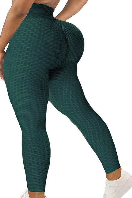 SEASUM Women High Waisted Workout Yoga Pants Butt Lifting Scrunch Booty Leggings Tummy Control anti Cellulite Textured Tights