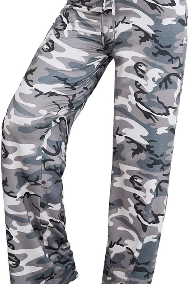 X-Image Women'S Comfy Pajamas Drawstring Stretch Floral Print Long Wide Leg Lounge Pants