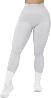 SUUKSESS Women Ribbed Seamless Leggings High Waisted Workout Gym Yoga Pants