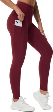 Dragon Fit High Waist Yoga Leggings with 3 Pockets,Tummy Control Workout Running 4 Way Stretch Yoga Pants