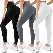 3 Pack High Waisted Leggings for Women Butt Lift Tummy Control Yoga Pants Non See-Through Workout Running Pants…