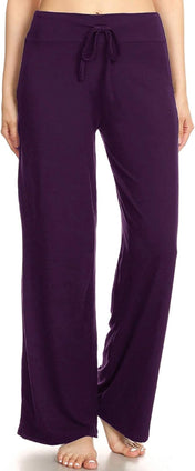 Leggings Depot Women'S Drawstring Pajama Pants Wide Leg Casual Comfy Sleepwear for Lounge and Yoga
