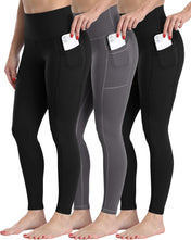 CHRLEISURE Fleece Lined Leggings Women with Pockets - Winter Warm Thermal Thick Tights High Waisted Yoga Pants