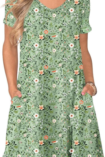 Women'S Casual T Shirt Dress Summer Short Sleeve Swing Dresses with Pockets