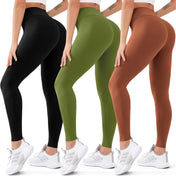 3 Pack High Waisted Leggings for Women Butt Lift Tummy Control Yoga Pants Non See-Through Workout Running Pants…