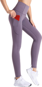 THE GYM PEOPLE Thick High Waist Yoga Pants with Pockets, Tummy Control Workout Running Yoga Leggings for Women