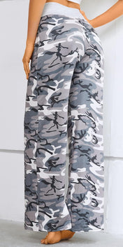 X-Image Women'S Comfy Pajamas Drawstring Stretch Floral Print Long Wide Leg Lounge Pants