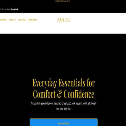 ZAFORA eCommerce website project designed by MarketLift Agency